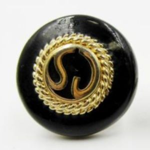 NEW St. John Knits Vintage Clip On Earrings 22KGP Enamel Signed